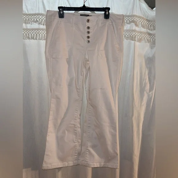Torrid White Flare Pants - Picture 1 of 3